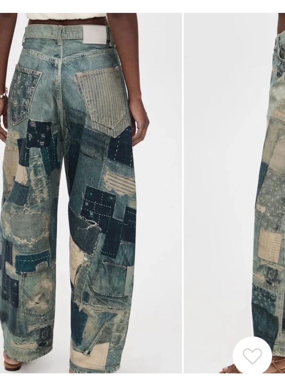 Free People High-Rise Patchwork Jeans NWT - Picture 2 of 5